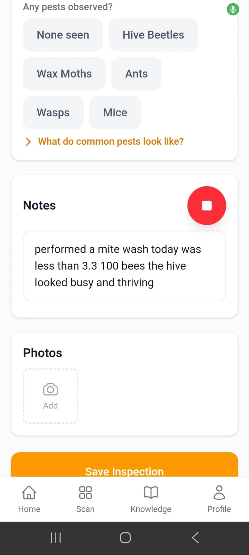 Voice dictation with gloves on